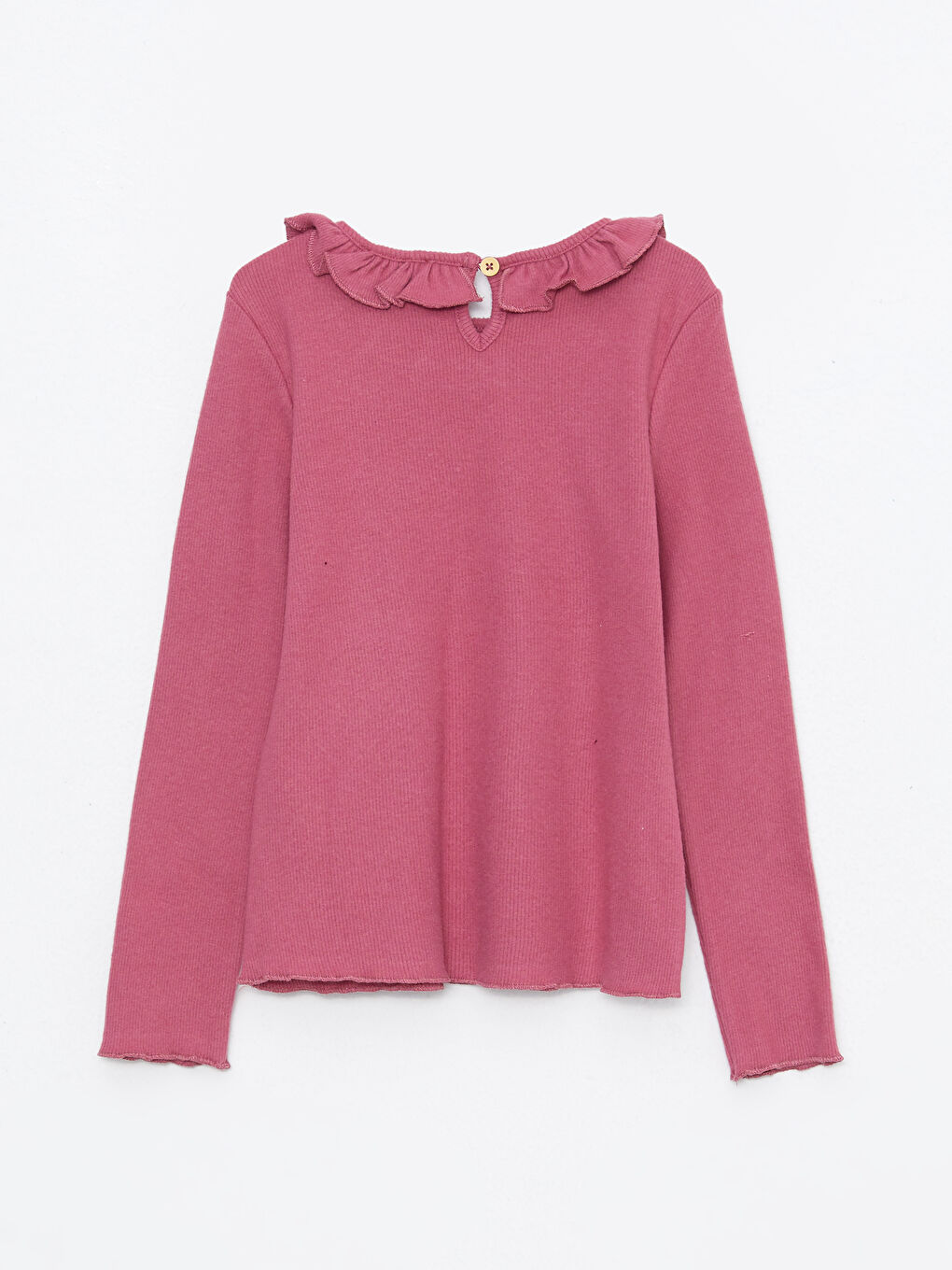 Футболка з круглим вирізом горловини, вишита, з довгим рукавом для дівчаток-1