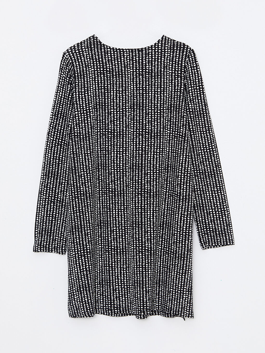 Crew Neck Patterned Long Sleeve Women's Tunic-9