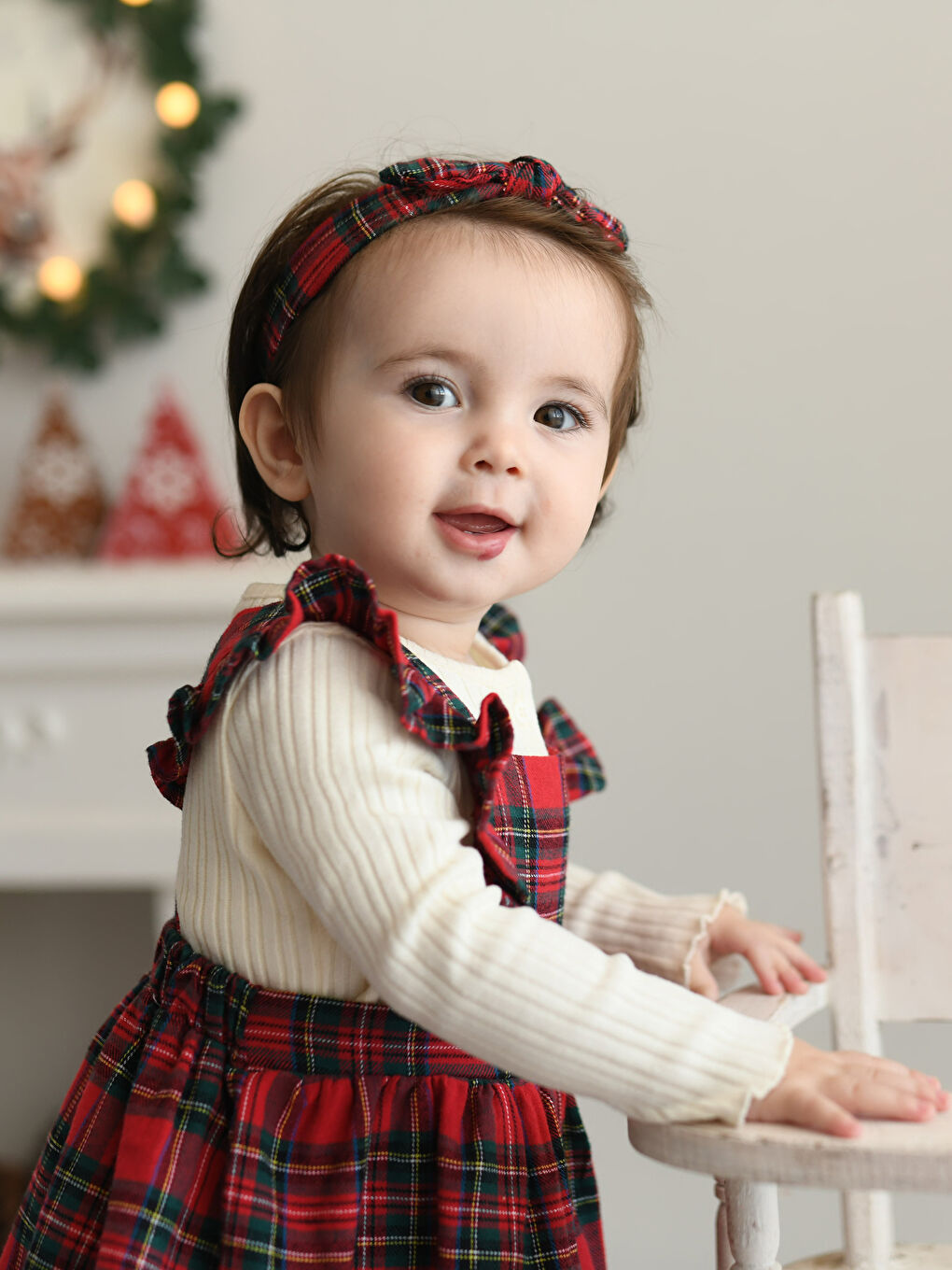 Kırmızı Bisiklet Yaka Uzun Kollu Kız Bebek 4'lü Takım-2