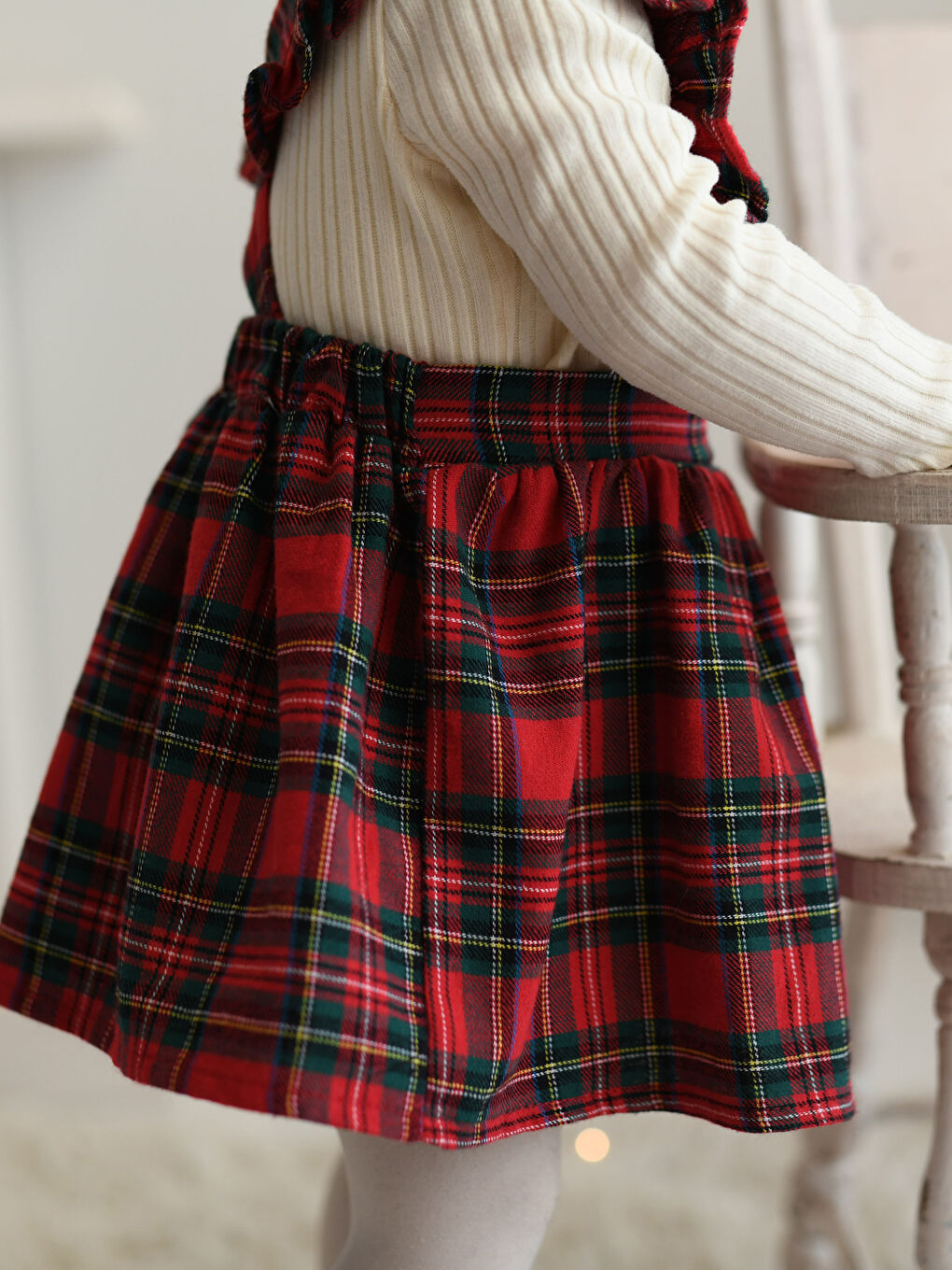 Kırmızı Bisiklet Yaka Uzun Kollu Kız Bebek 4'lü Takım-3