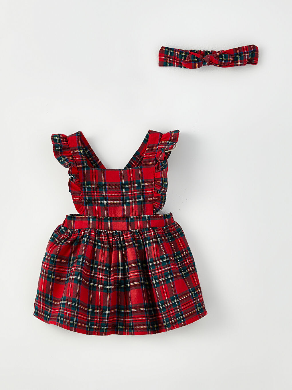 Kırmızı Bisiklet Yaka Uzun Kollu Kız Bebek 4'lü Takım-8