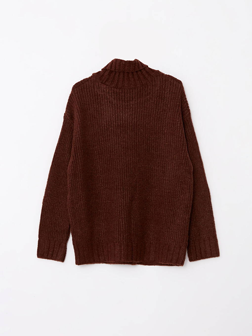 Поло с висока яка, с шарки, дълъг ръкав, трикотажен пуловер за жени-6