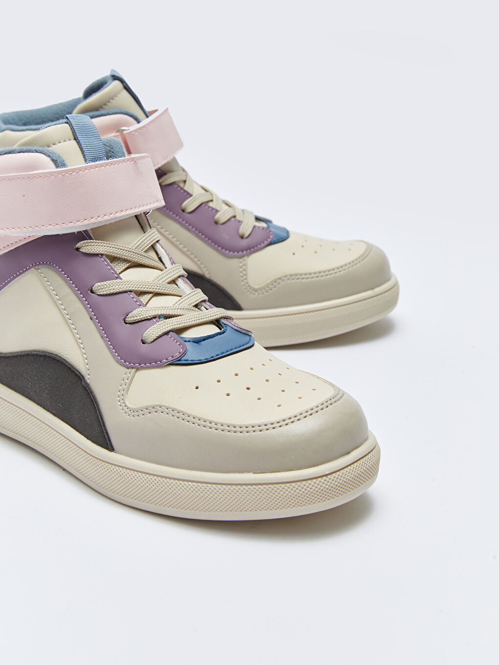 Karışık Cırt Cırtlı Renk Bloklu Kız Çocuk Bilekli Spor Ayakkabı-2