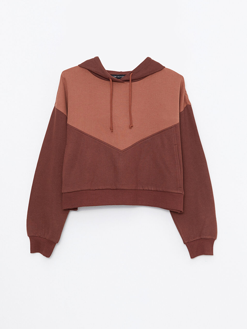 XSIDE ACTIVE Hooded Long Sleeve Women's Sweatshirt with Color Block -W2DO64Z8-RFT