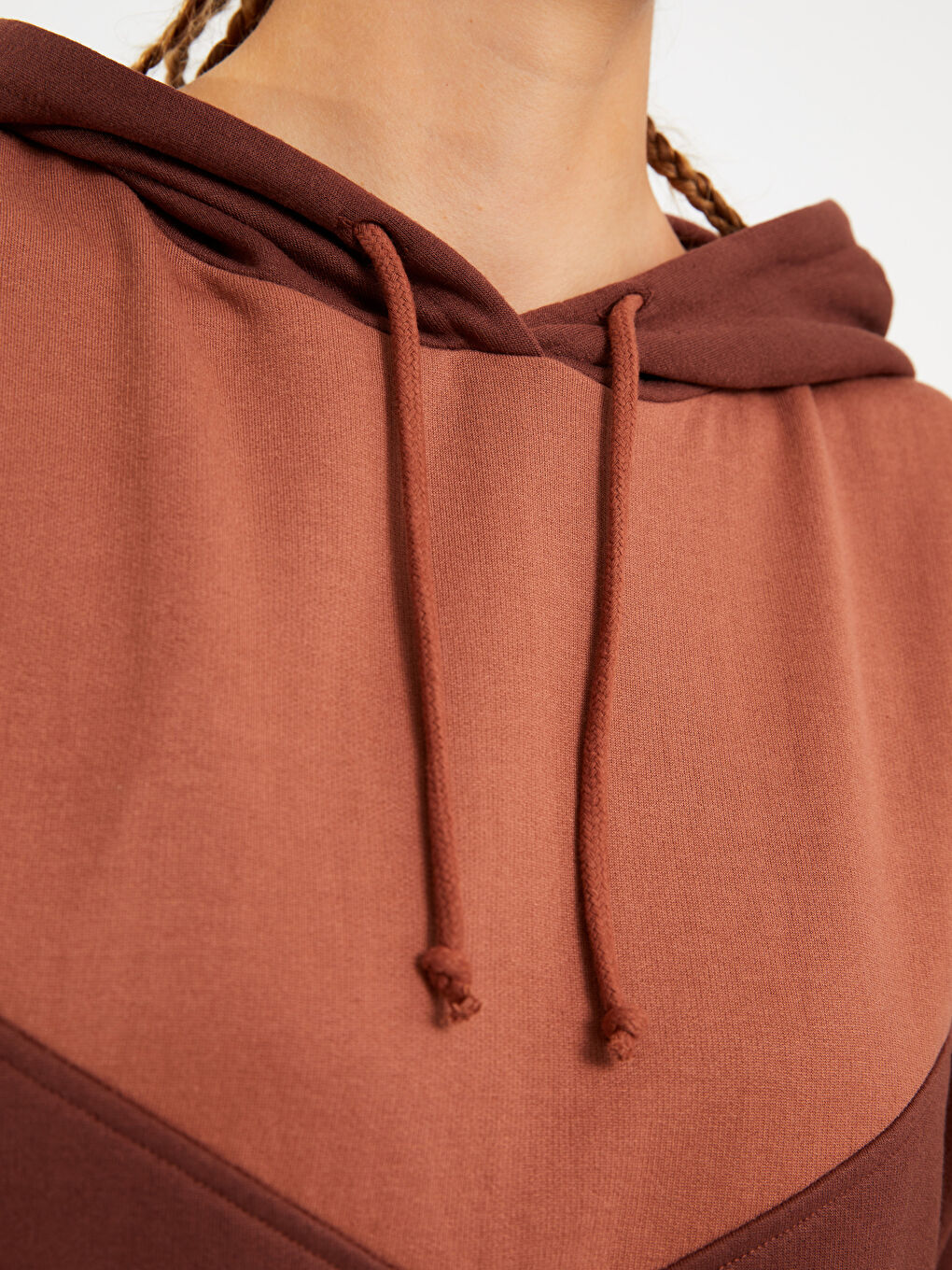 XSIDE ACTIVE Hooded Long Sleeve Women's Sweatshirt with Color Block -W2DO64Z8-RFT