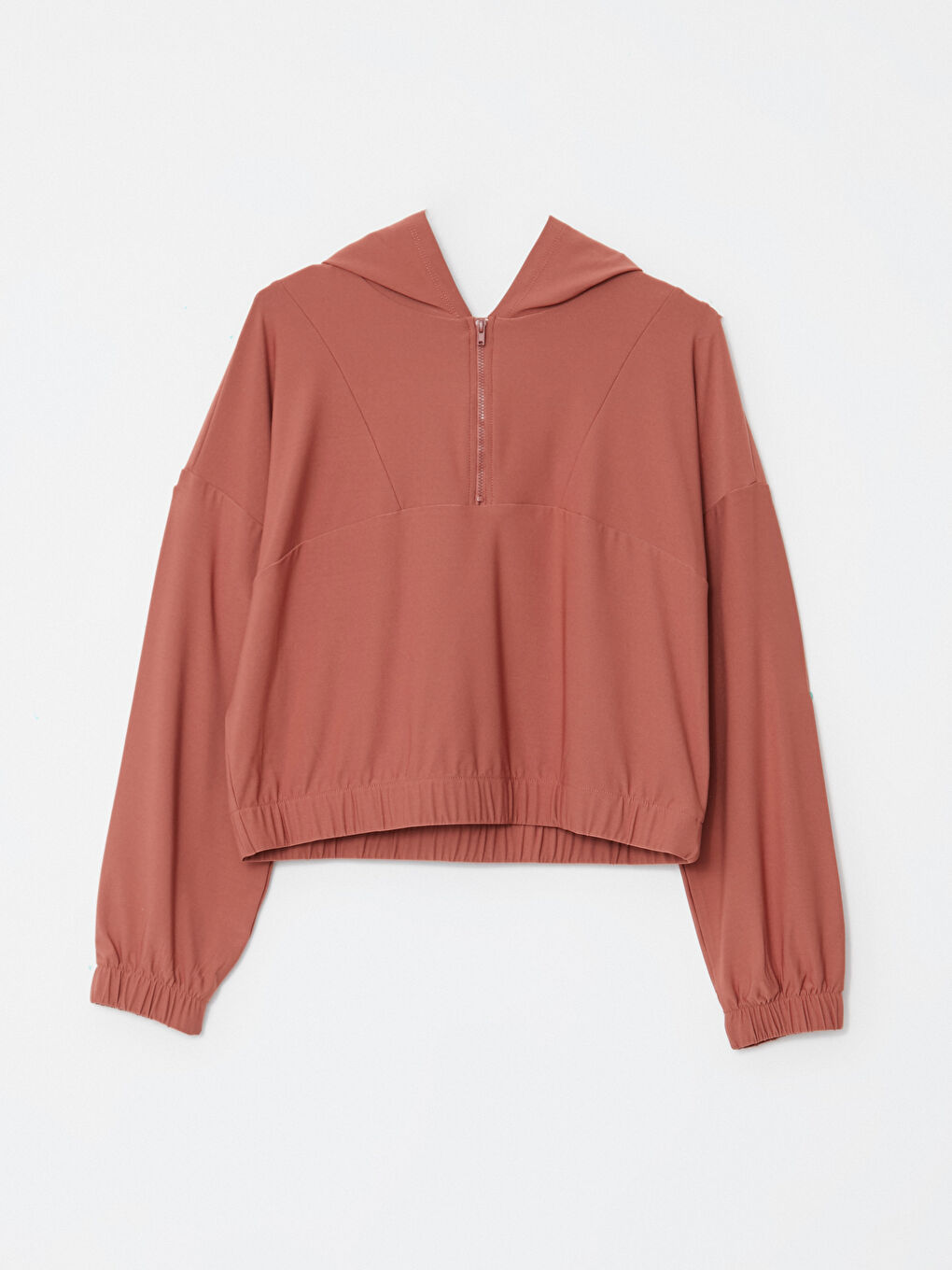 Hanorac Simplu cu Glugă și Mânecă Lungă pentru Femei-5