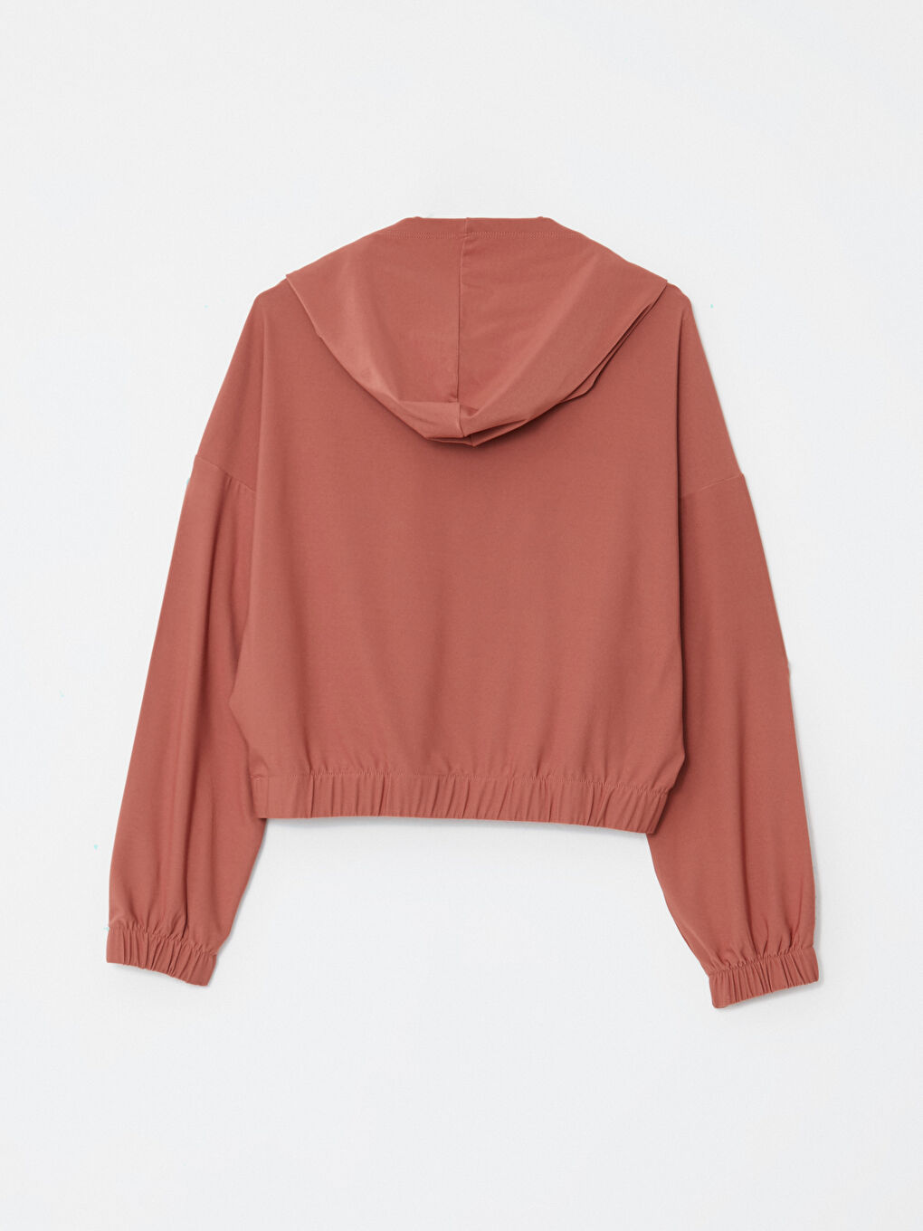 Hanorac Simplu cu Glugă și Mânecă Lungă pentru Femei-6