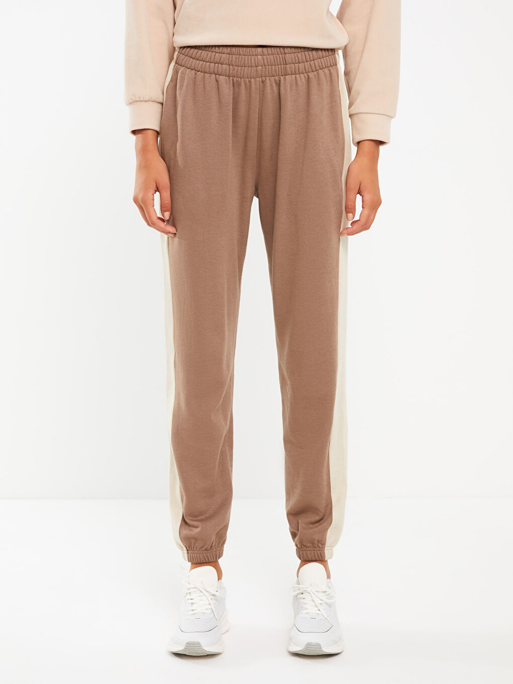 XSIDE ACTIVE Elastic Waist Women's Jogger Sweatpants with Color Block -W2DO82Z8-T18