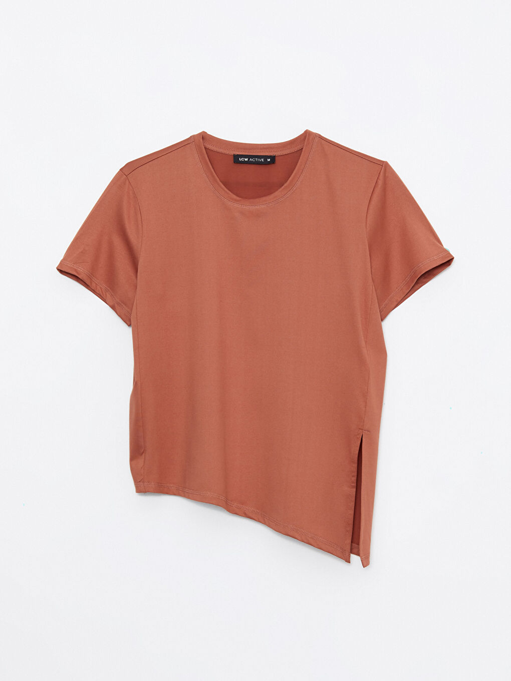 Crew Neck Plain Short Sleeve Women's Sports T-Shirt-5