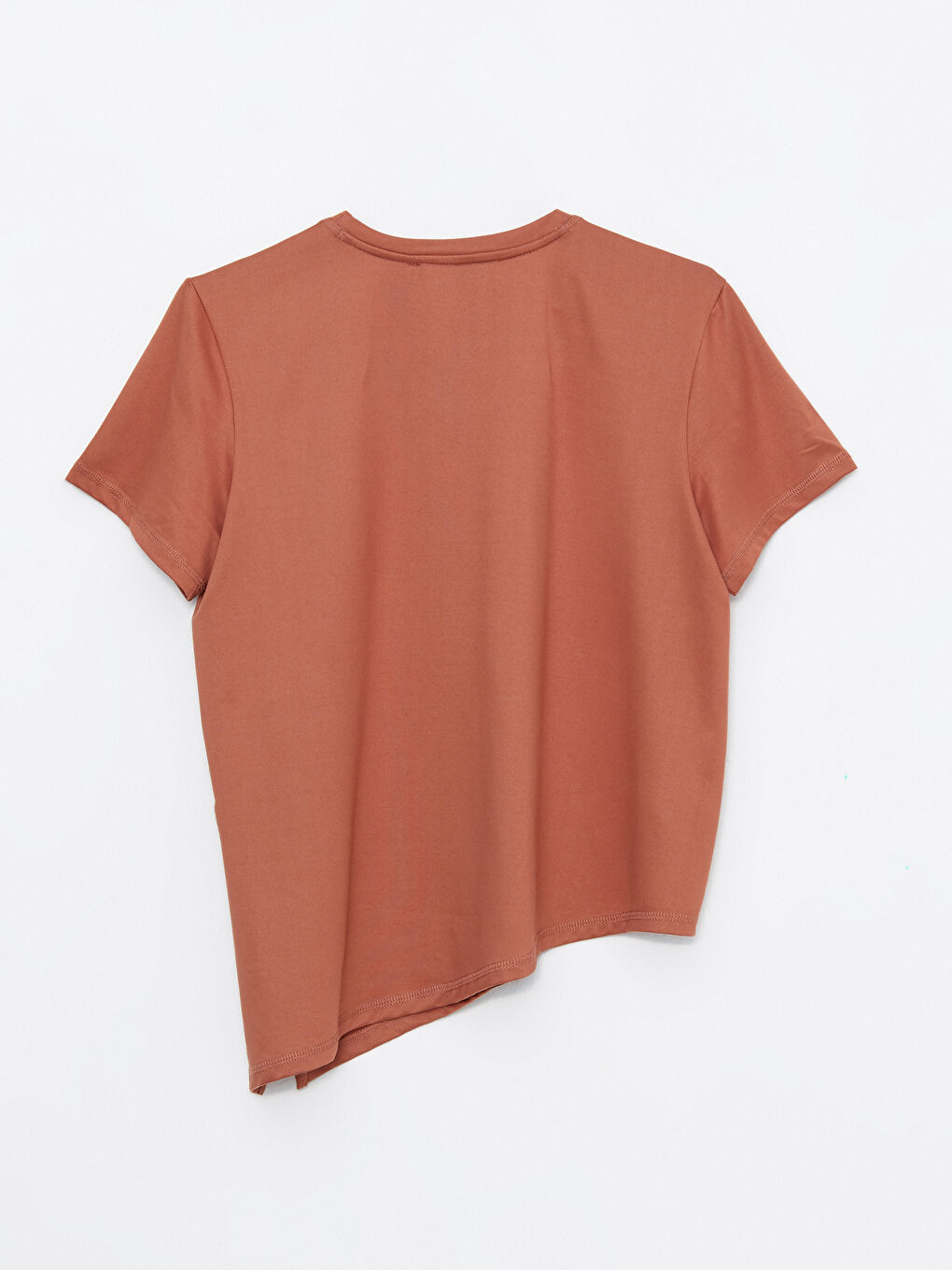 Crew Neck Plain Short Sleeve Women's Sports T-Shirt-6