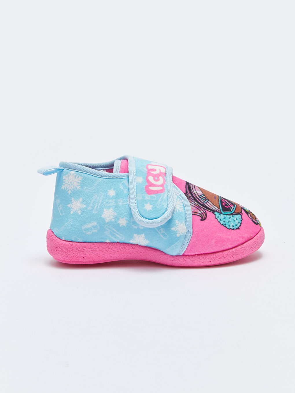 Turkuaz LOL Lisanslı Cırt Cırtlı Kız Çocuk Panduf-1