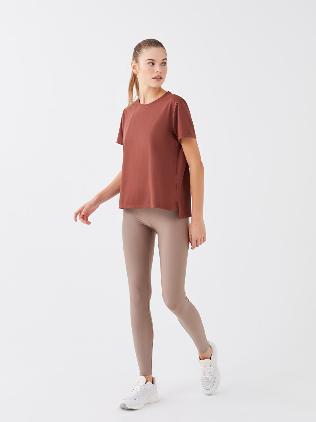 Women's Elastic Waist Printed Sport Leggings-1