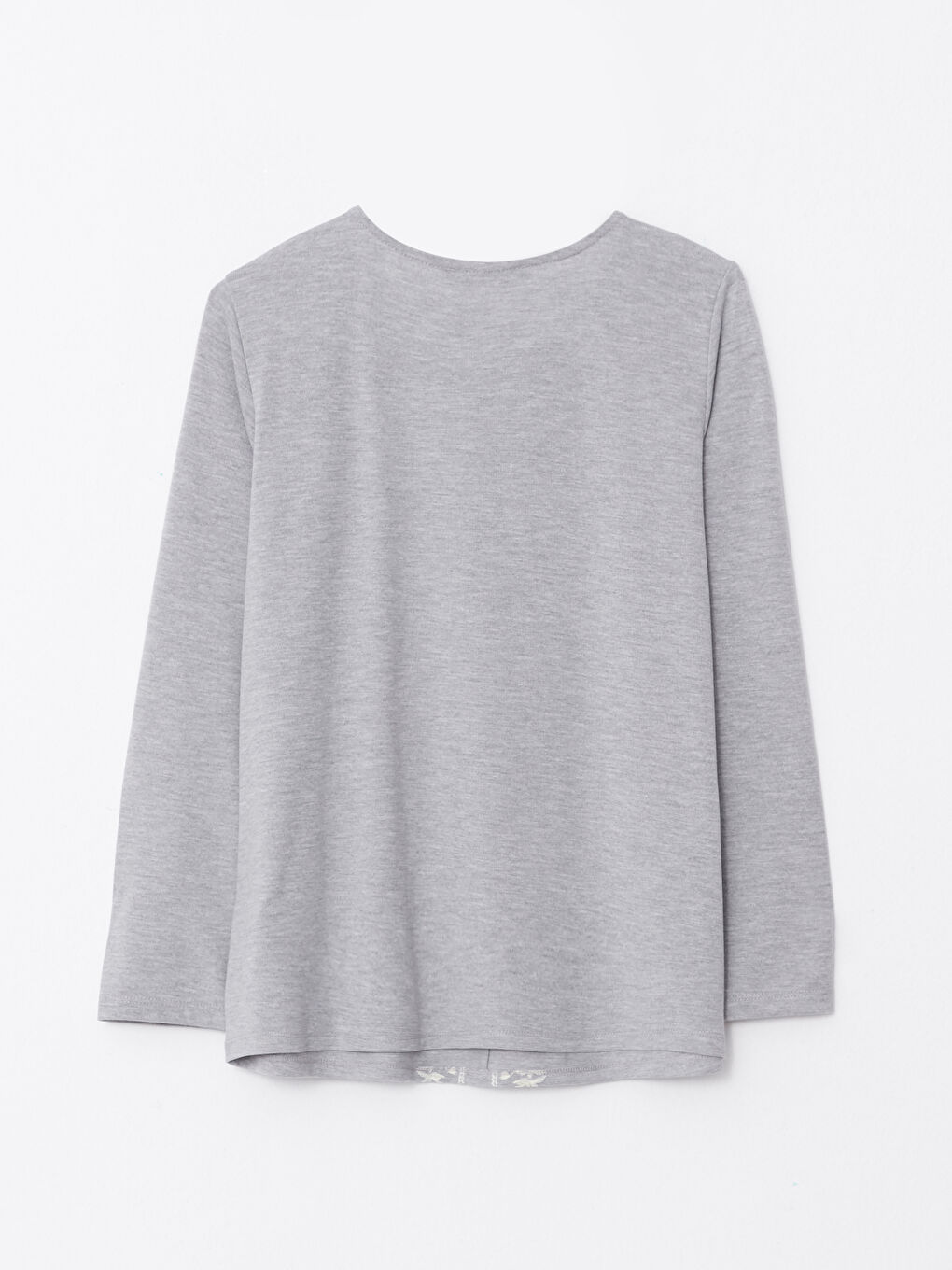 Crew Neck Embroidered Long Sleeve Women's Blouse-6