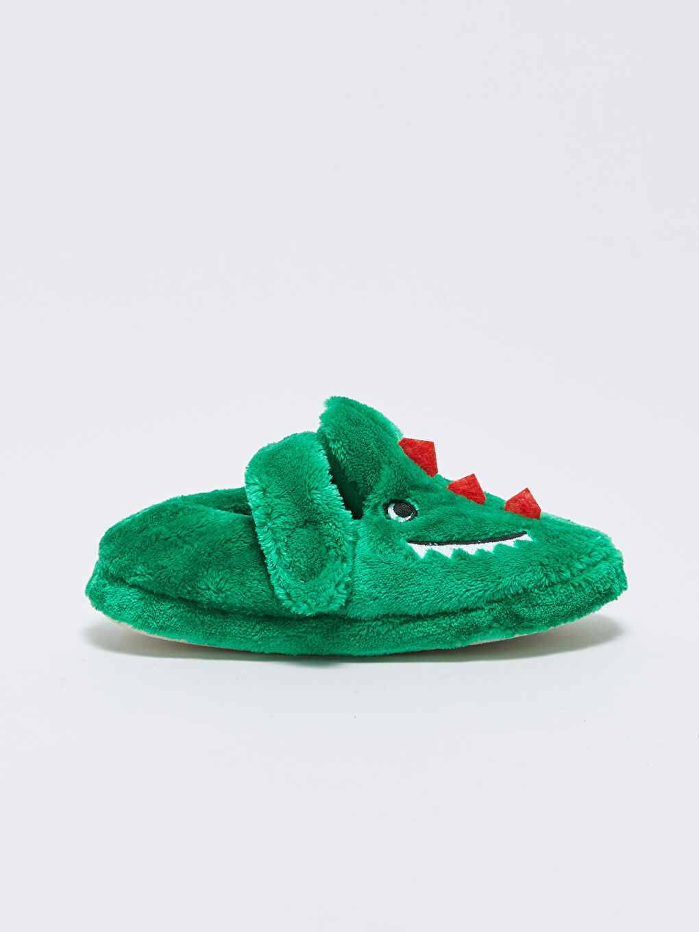 Yeşil Cırt Cırtlı Nakışlı Erkek Çocuk Ev Ayakkabısı-1