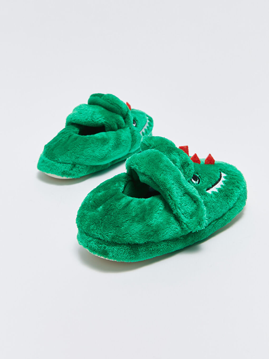 Yeşil Cırt Cırtlı Nakışlı Erkek Çocuk Ev Ayakkabısı-4