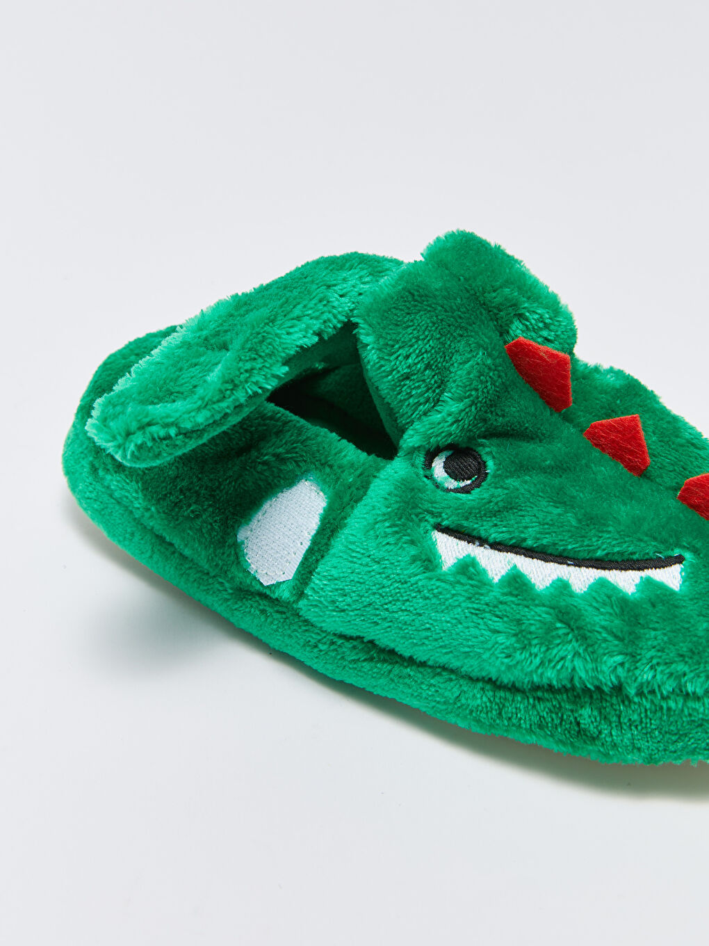 Yeşil Cırt Cırtlı Nakışlı Erkek Çocuk Ev Ayakkabısı-5