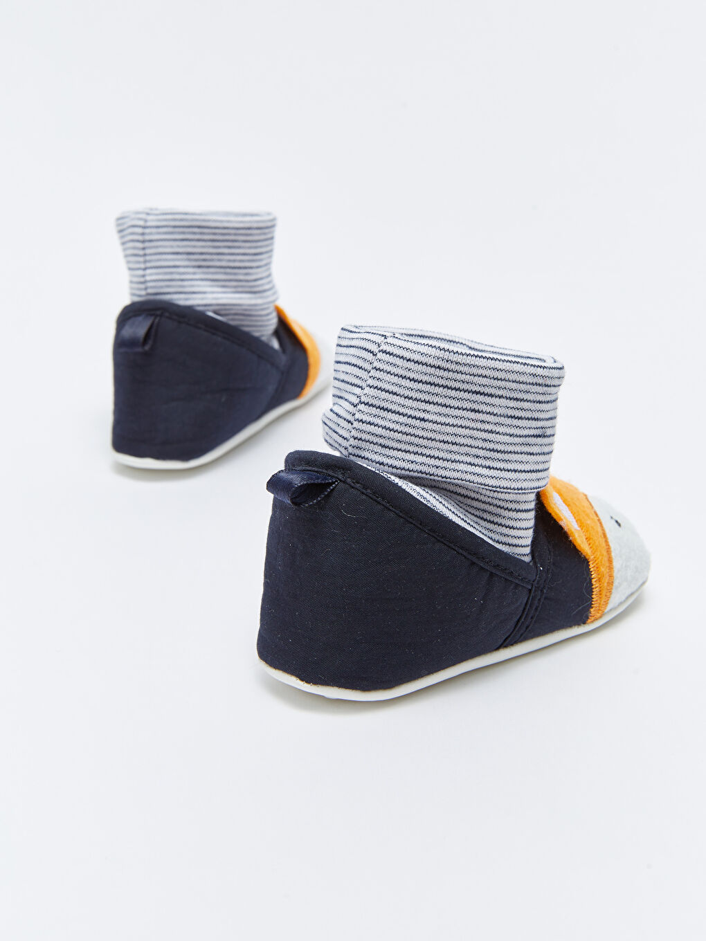 Lacivert Nakışlı Çoraplı Erkek Bebek Yürüme Öncesi Ayakkabı-4