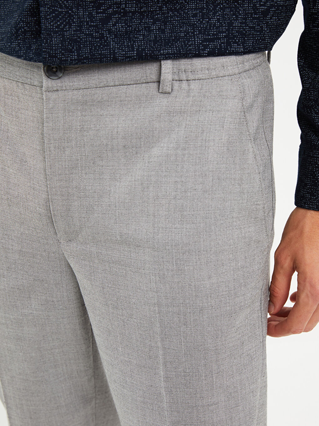 Gri Slim Fit Erkek Pantolon-2