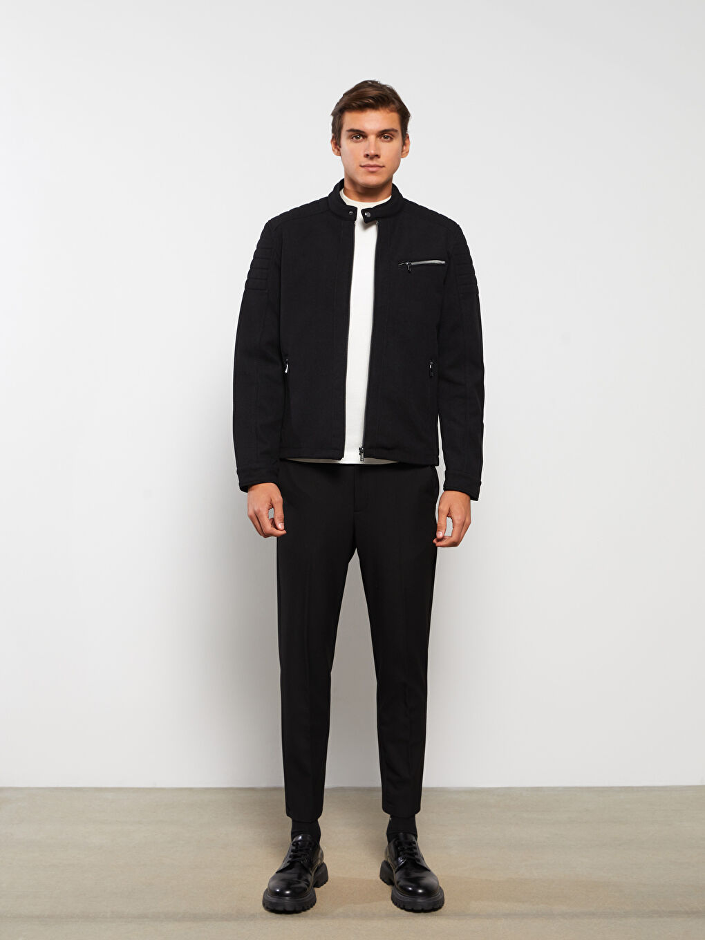 Siyah Slim Fit Erkek Pantolon-1