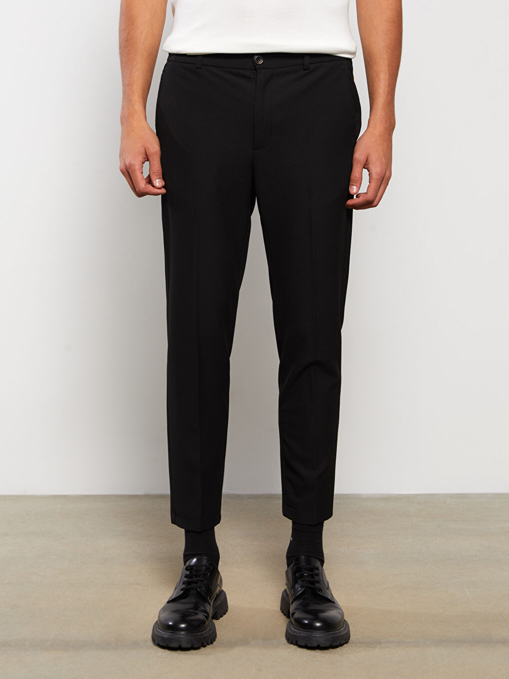 Siyah Slim Fit Erkek Pantolon-3