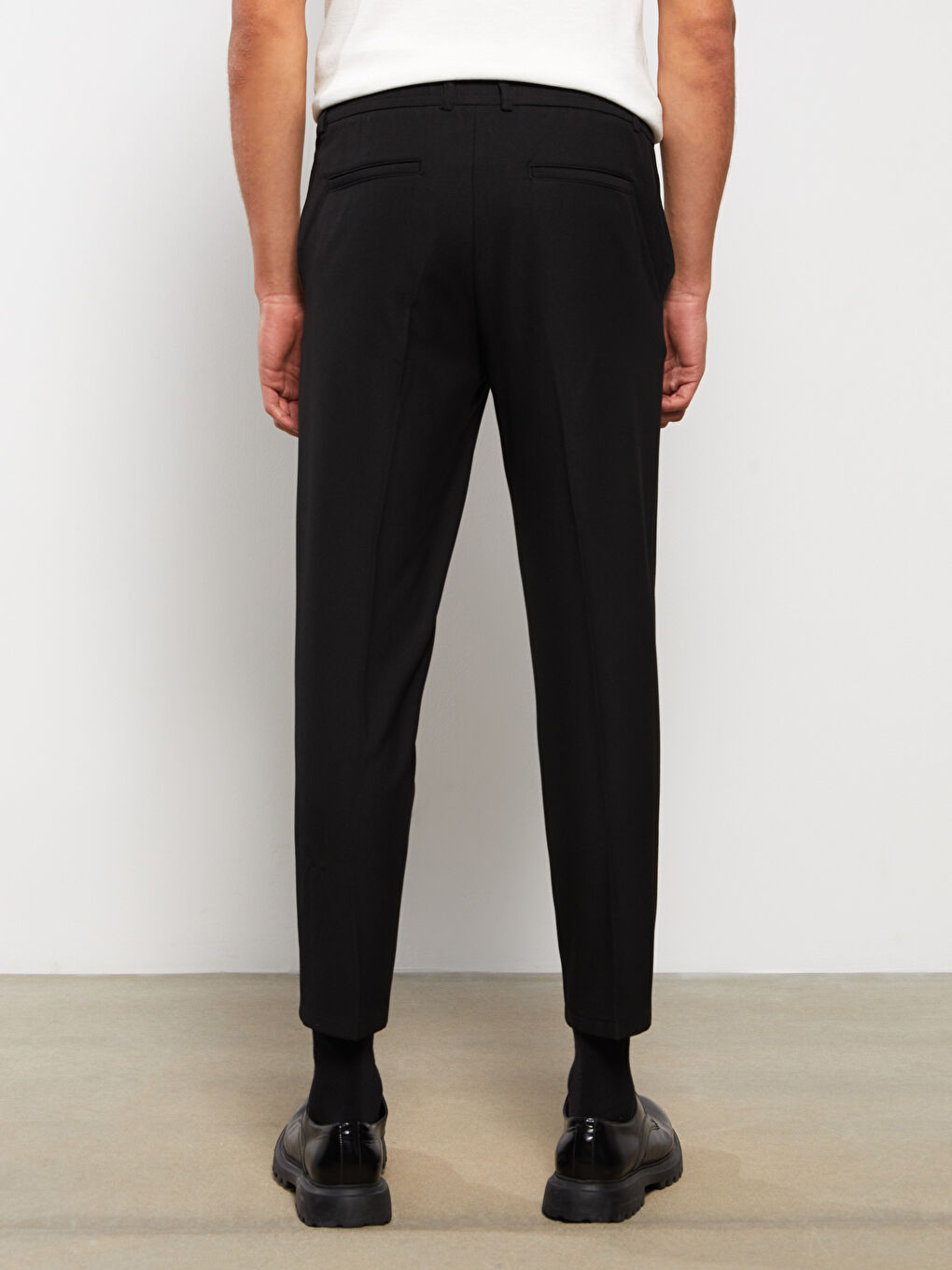 Siyah Slim Fit Erkek Pantolon-4