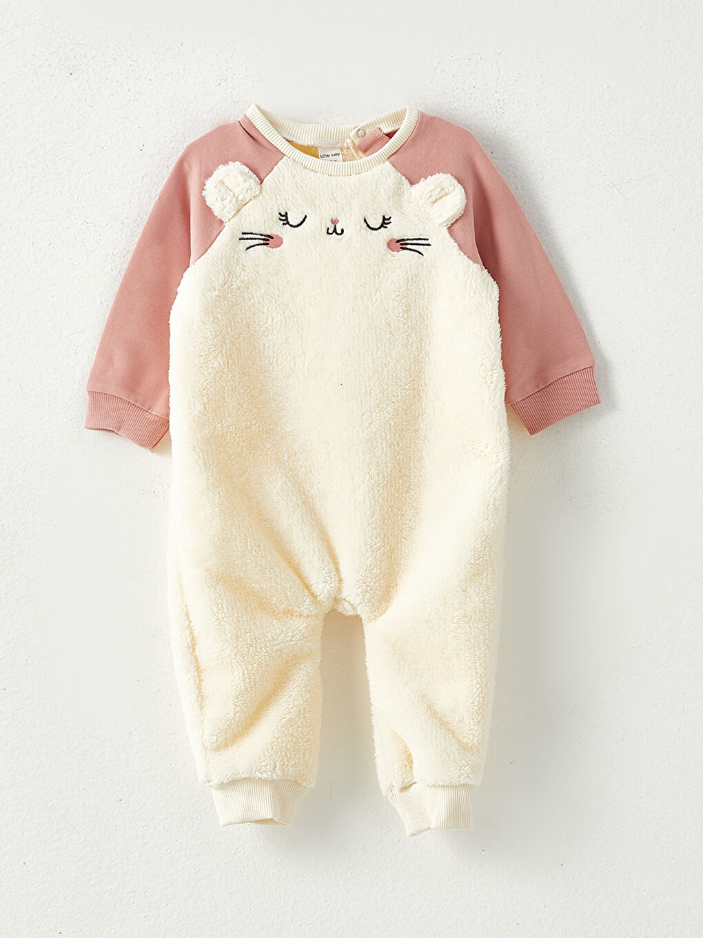 LCW baby Rundhalsausschnitt Langarm Bestickt Plüsch Baby Mädchen Overall -W2DQ21Z1-FDL