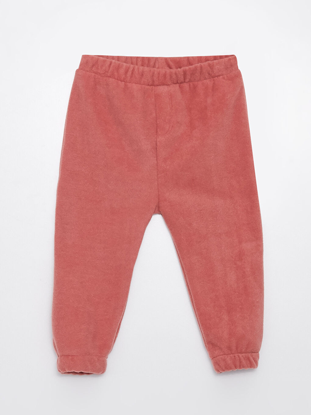 Pembe Dik Yaka Uzun Kollu Desenli Polar Kız Bebek Eşofman Takım-2