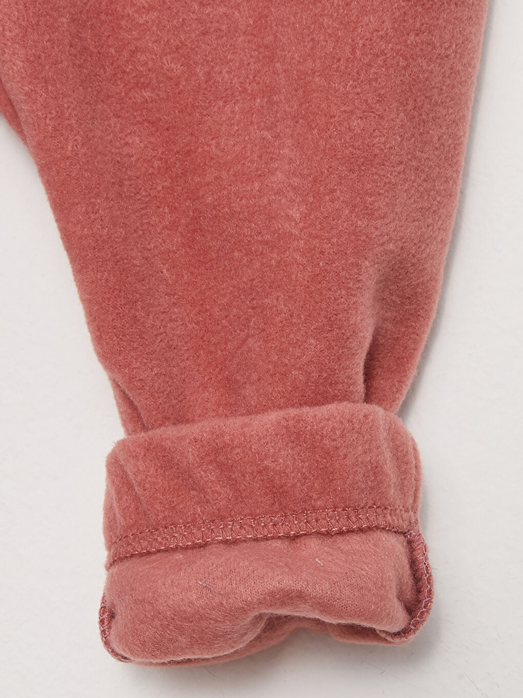 Pembe Dik Yaka Uzun Kollu Desenli Polar Kız Bebek Eşofman Takım-4