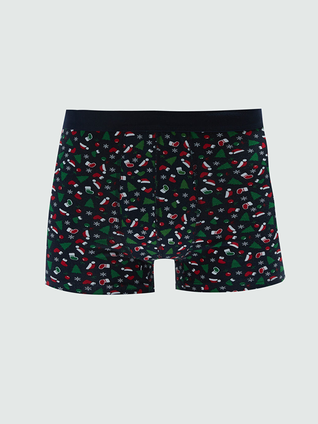 Lacivert Yılbaşı Temalı Erkek Boxer-2