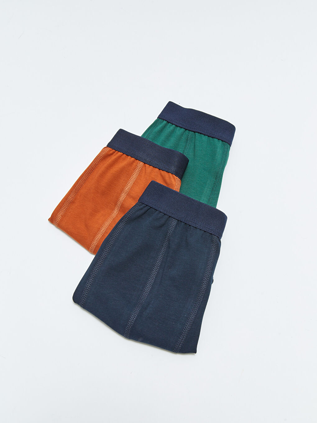 Lacivert Standart Kalıp Pamuklu Esnek Erkek Boxer 3'lü-1