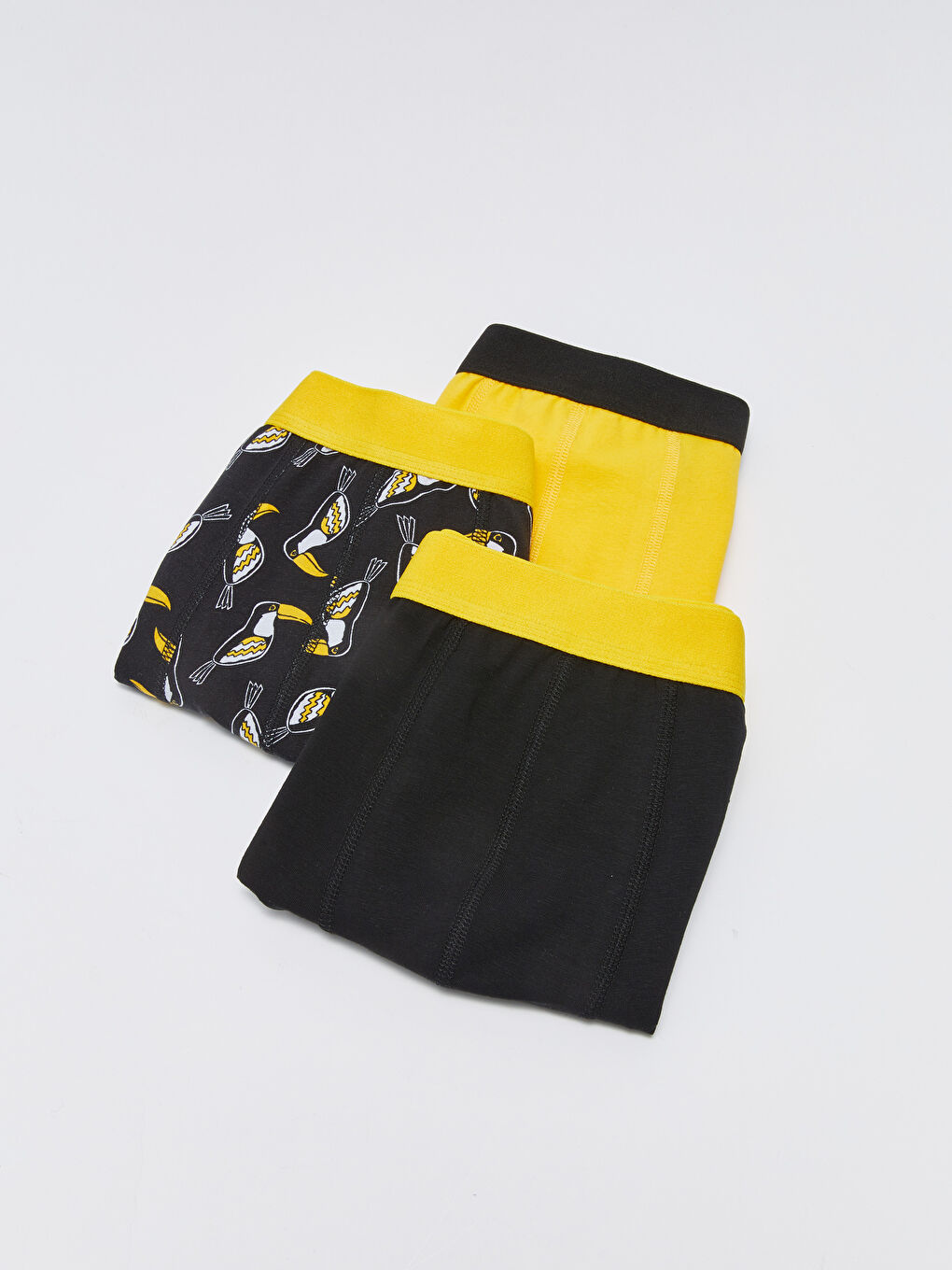 Siyah Standart Kalıp Pamuklu Esnek Erkek Boxer 3'lü-1