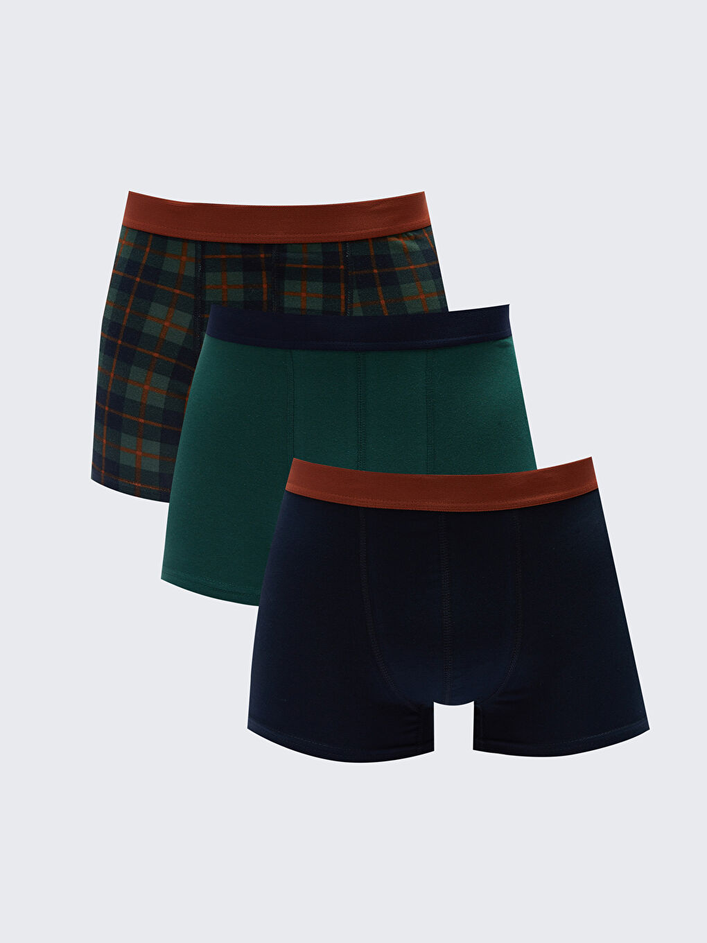 Комплект из 3-х штук мужских боксеров стандартного кроя из эластичного хлопка