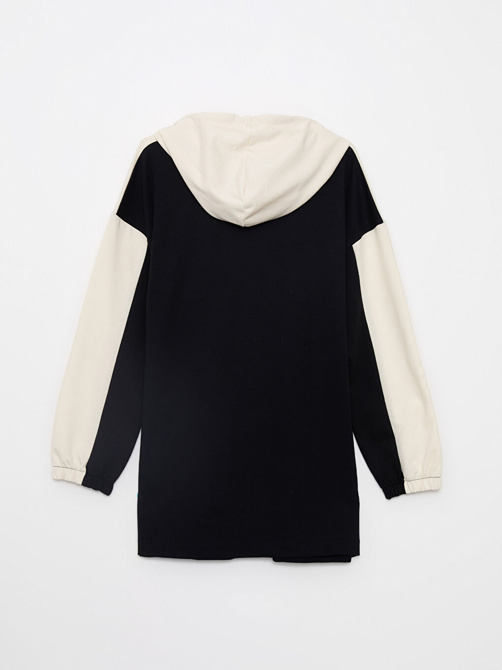 Hooded Color Block Long Sleeve Oversize Women's Sweatshirt Tunic-7