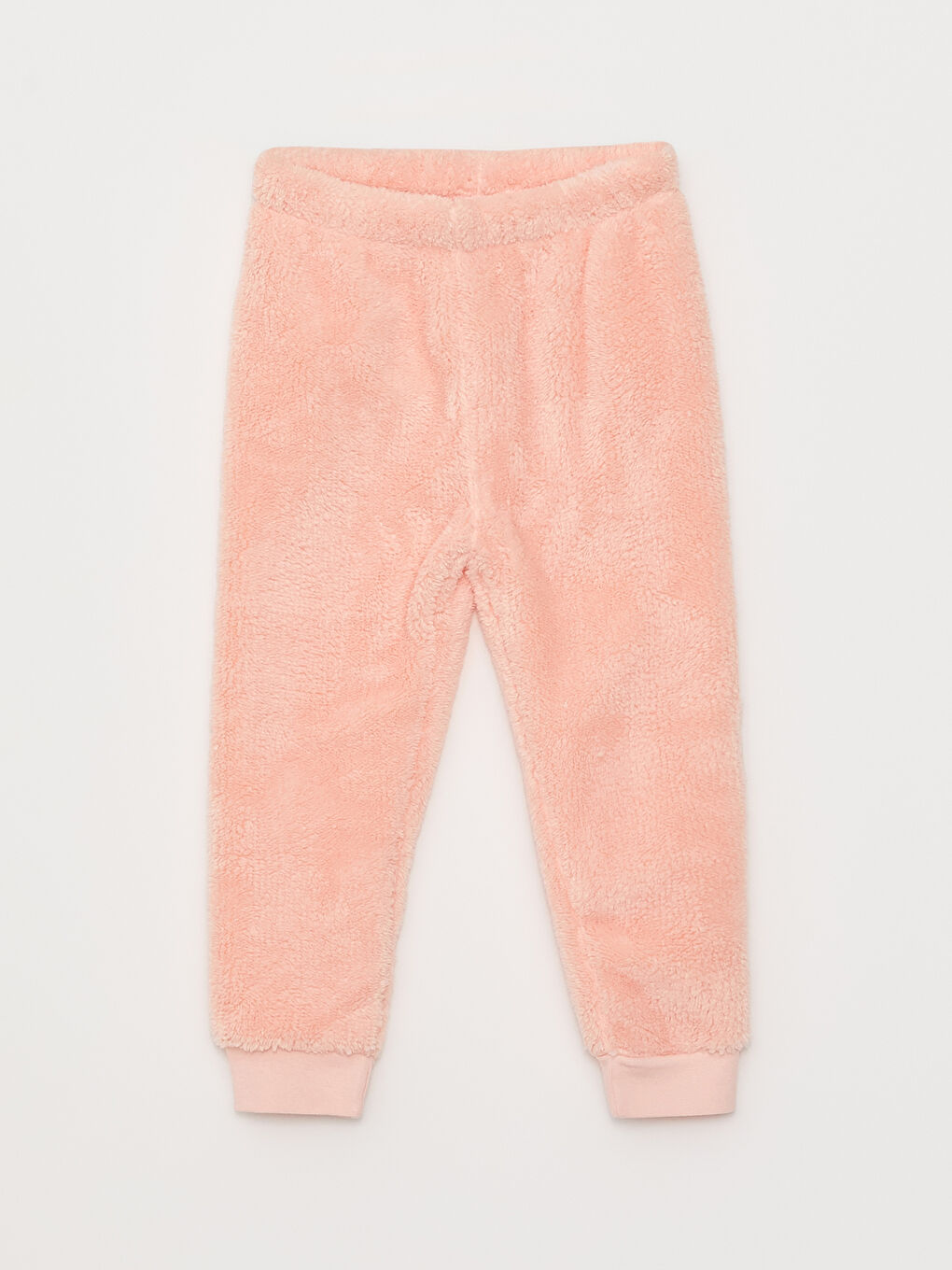 Crew Neck Long Sleeve Embroidery Detailed Baby Girl Plush Pajamas Set-2