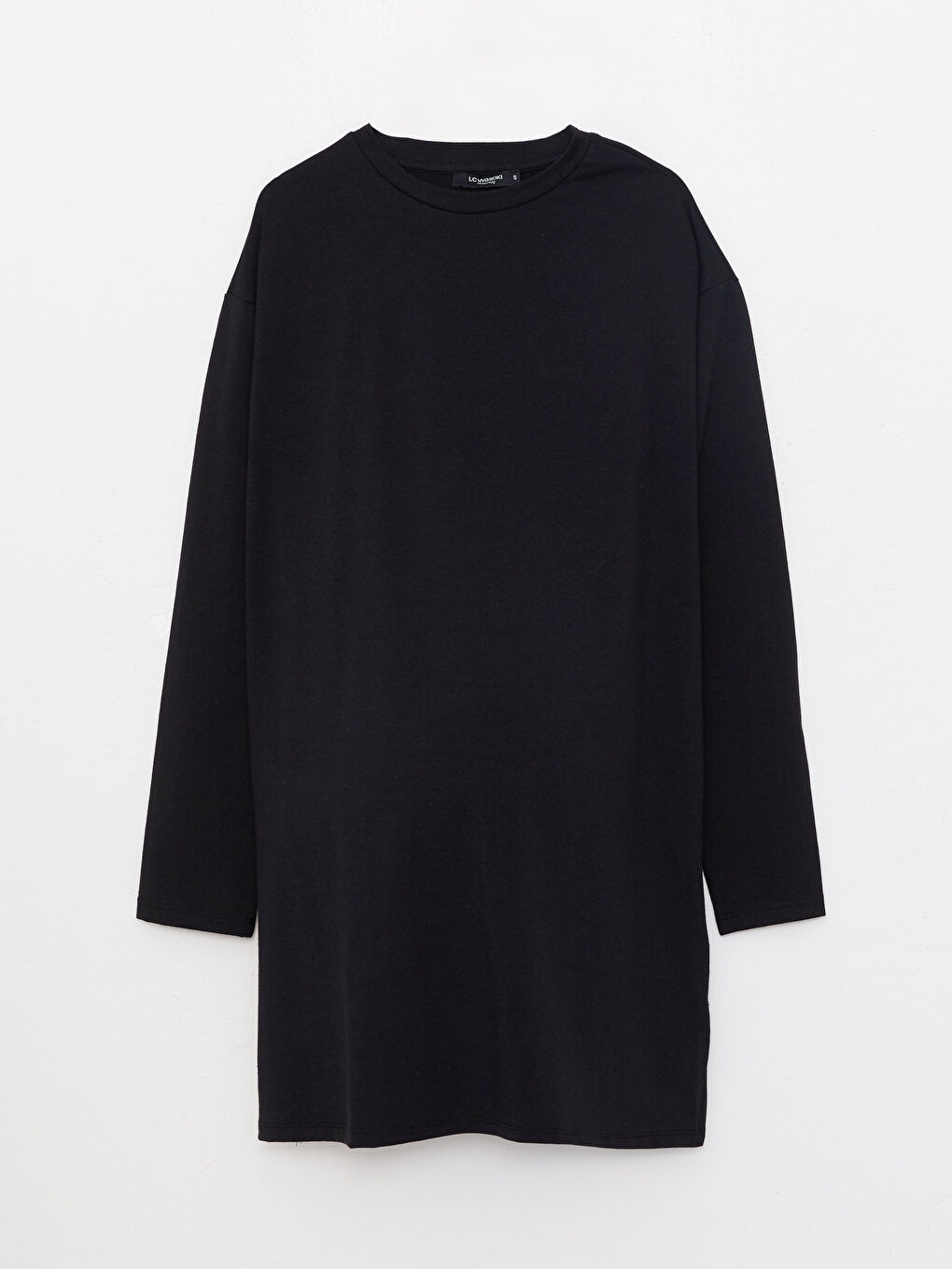 LCWAIKIKI Maternity Bisiklet Yaka Düz Uzun Kollu Hamile Tunik -W2DS67Z8-CVL