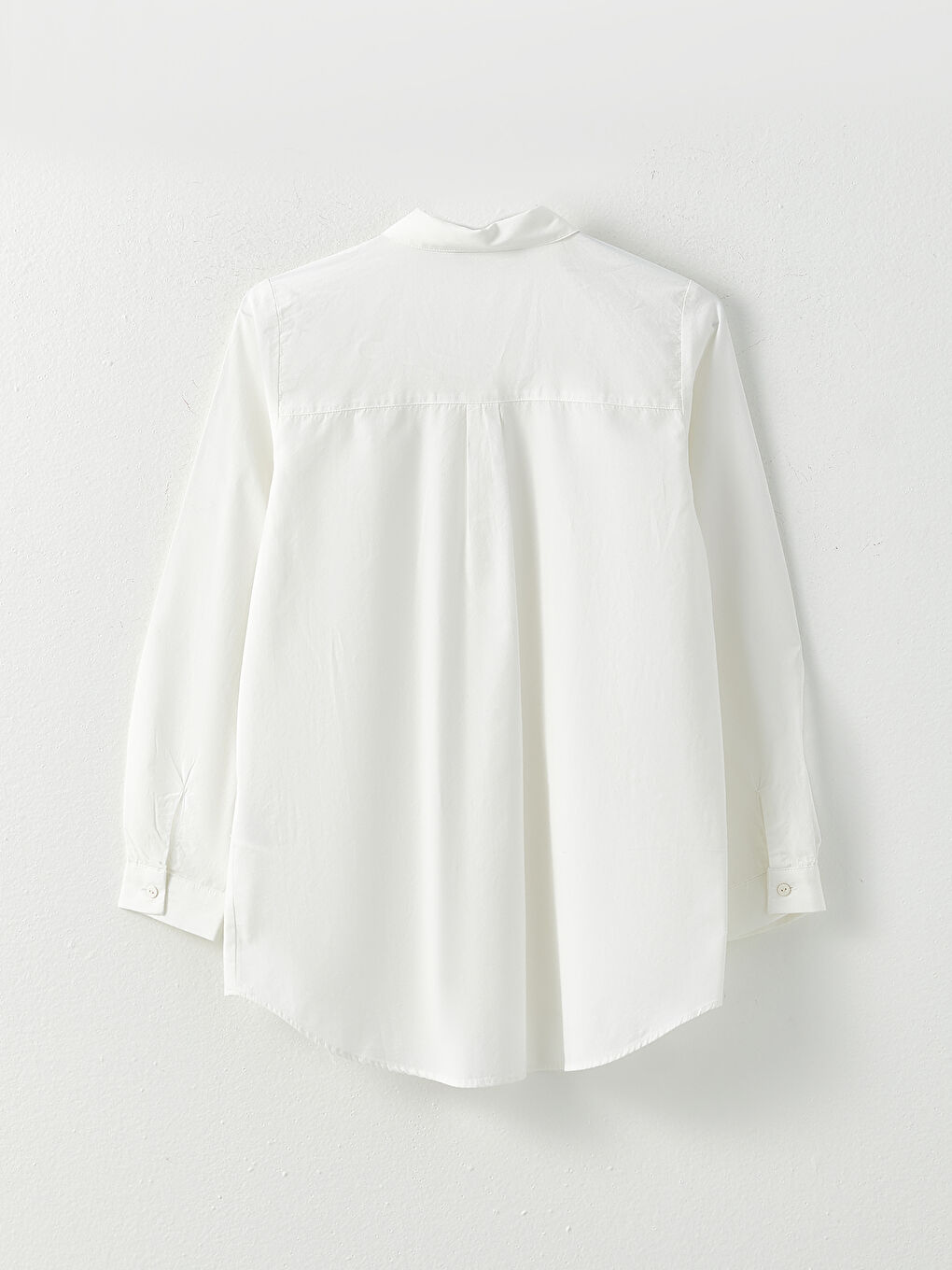 Риза за жени с копчета, редовна кройка, дълъг ръкав, поплин-6