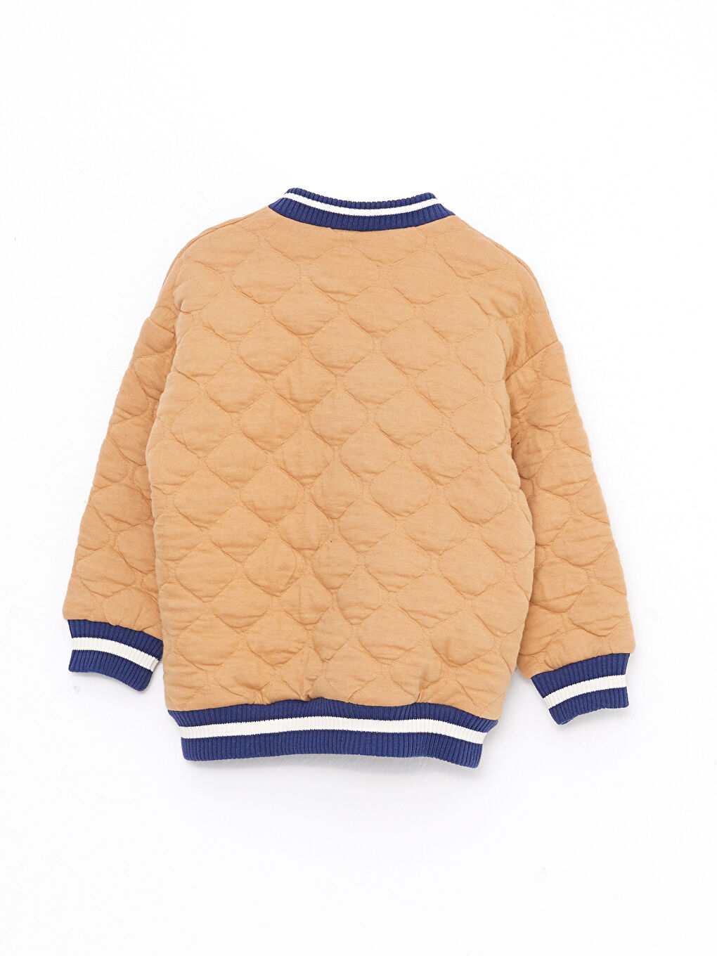 Bej Kolej Yaka Uzun Kollu Erkek Bebek Bomber Ceket-1