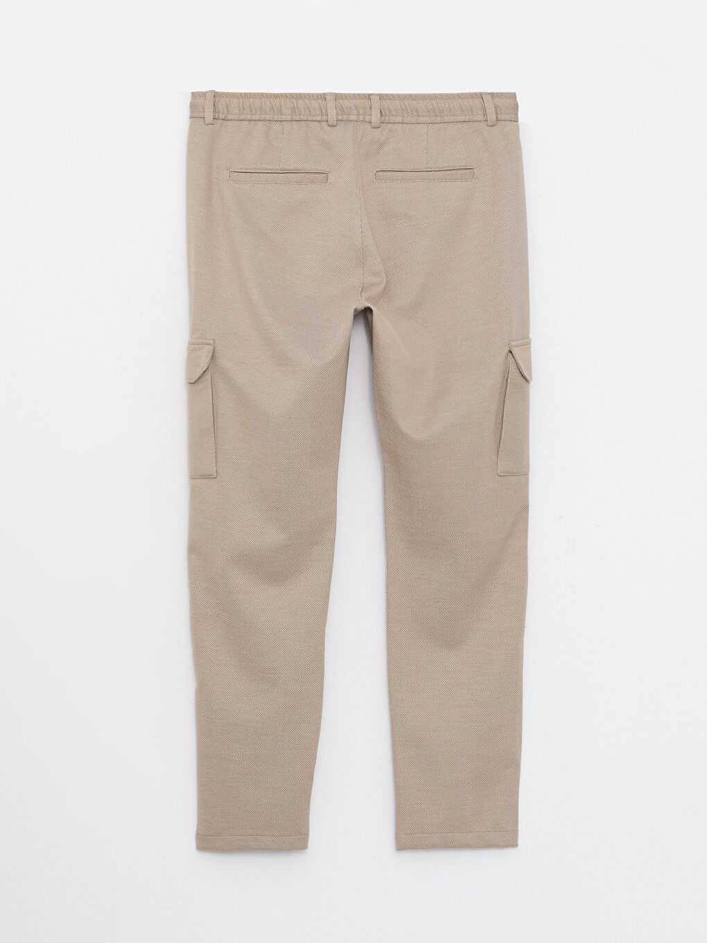 Bej Slim Fit Erkek Kargo Pantolon-6