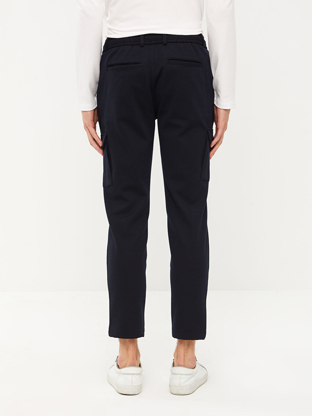 Lacivert Slim Fit Erkek Kargo Pantolon-3