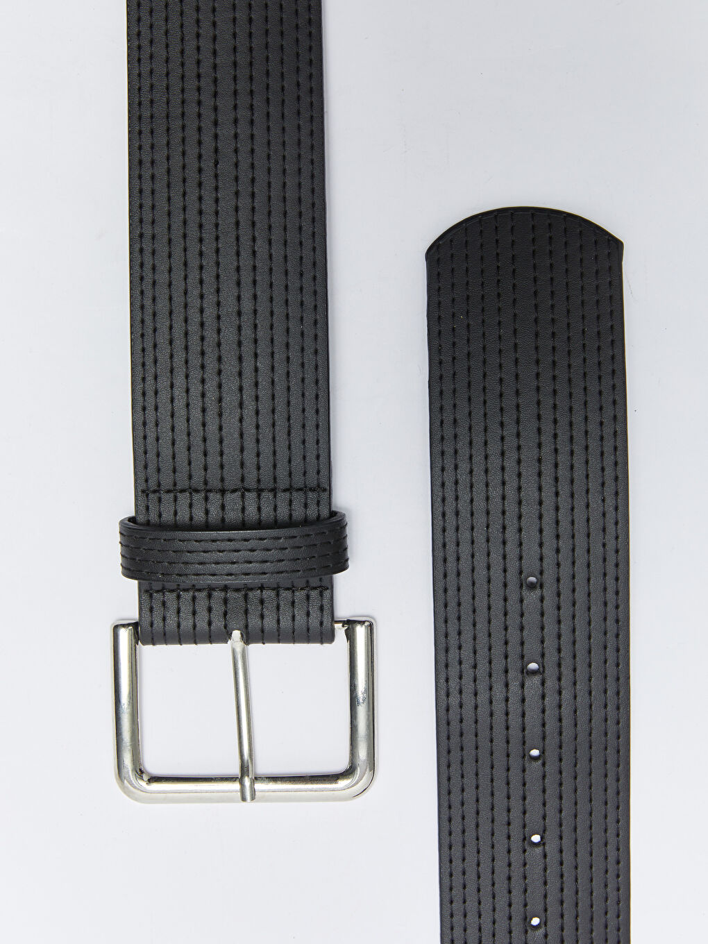 Siyah Deri Görünümlü Kadın Kemer-2