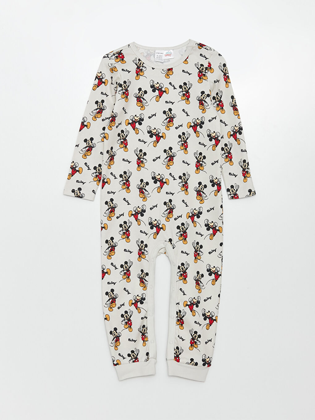 Crew Neck Long Sleeve Mickey Mouse Printed Baby Boy Jumpsuit 2-Pack -W2DT34Z1-RTM
