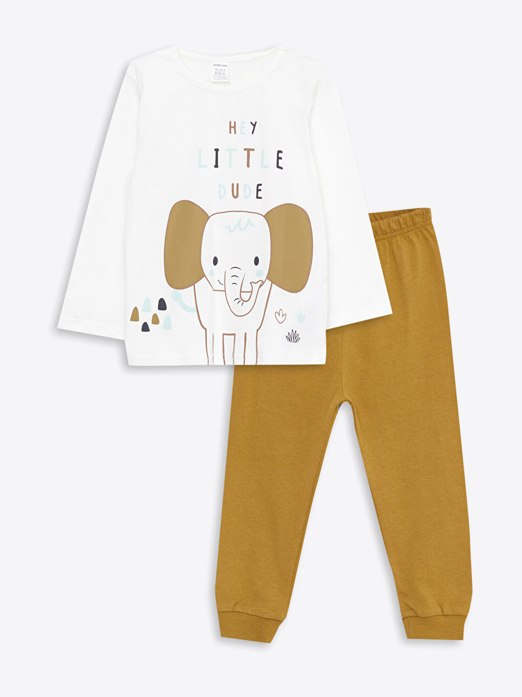 LCW ECO Crew Neck Long Sleeve Printed Baby Boy Pajama Set -W2DT57Z1-S23