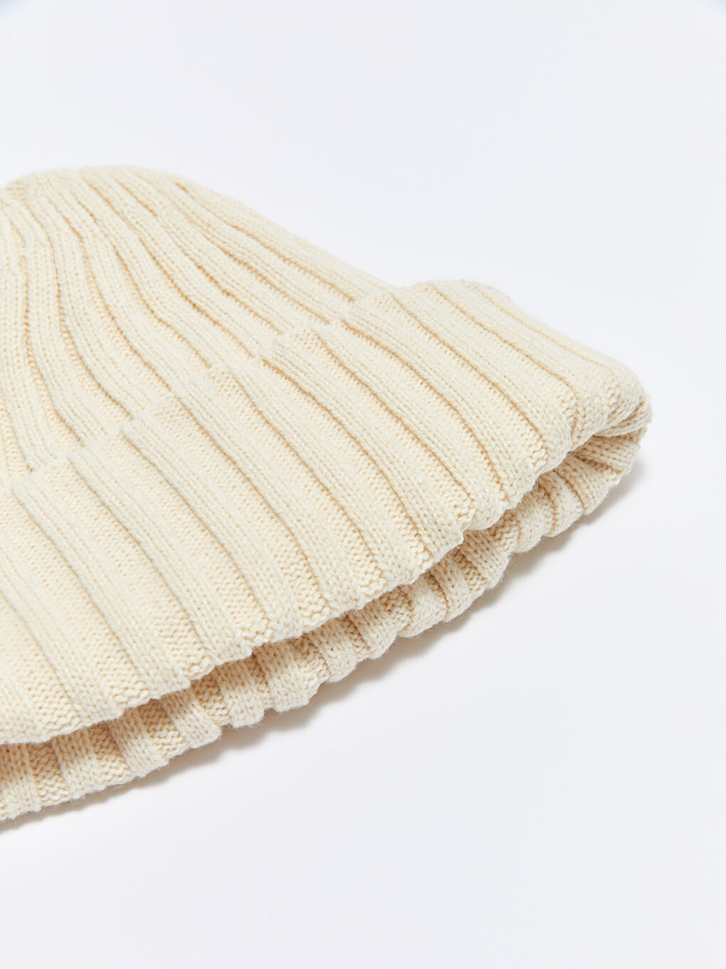 Ekru Kadın Düz Bere-4