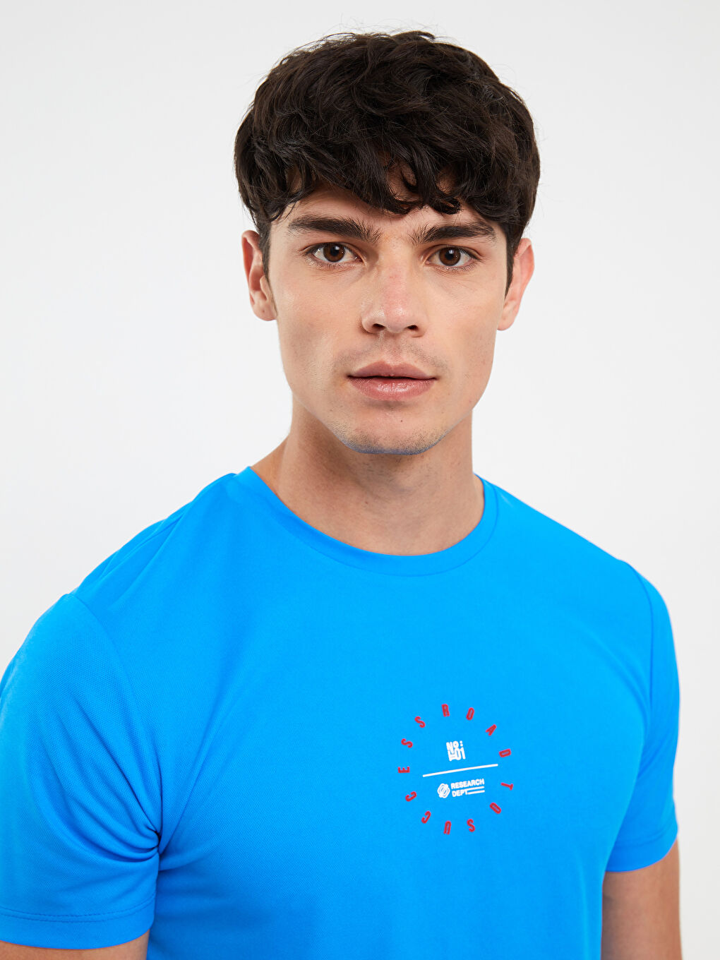 Crew Neck Short Sleeve Printed Men's Sports T-Shirt-3