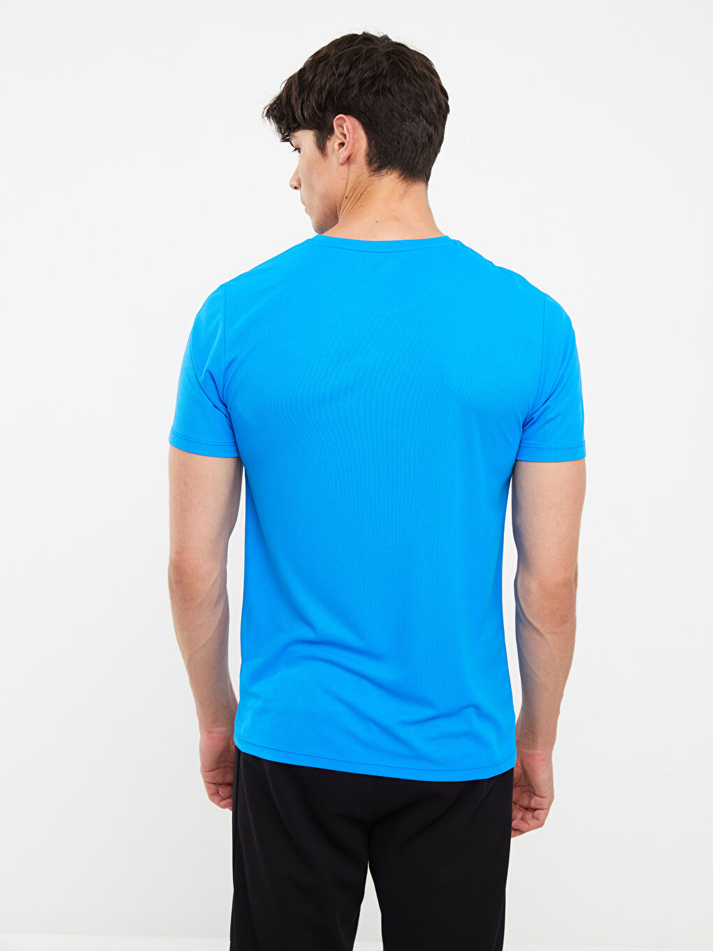Crew Neck Short Sleeve Printed Men's Sports T-Shirt-5