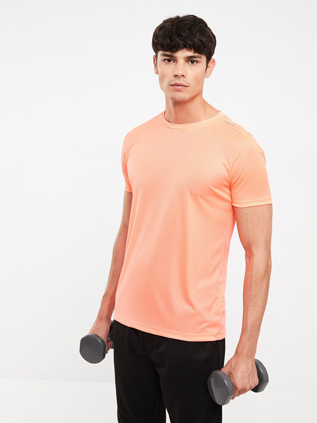 Mercan Bisiklet Yaka Kısa Kollu Erkek Spor Tişört