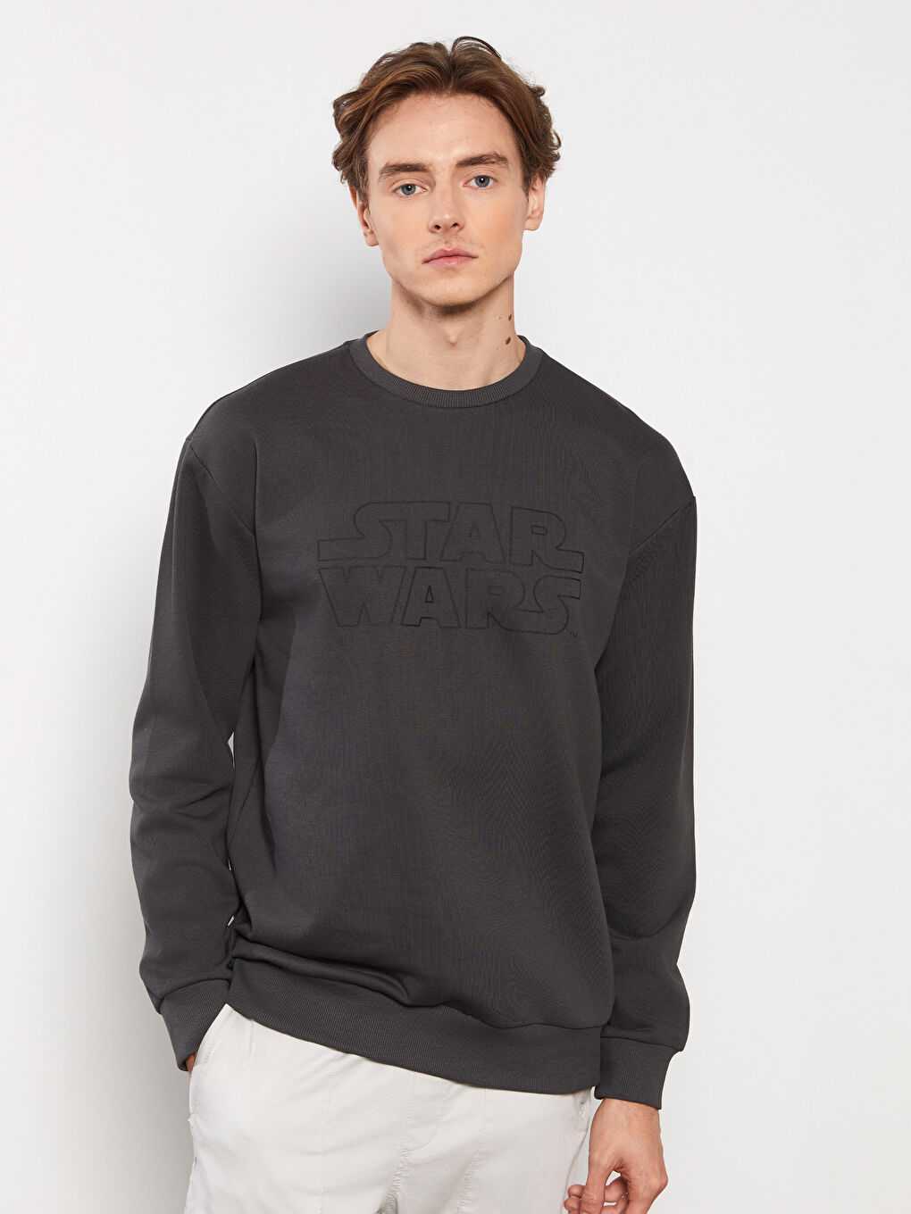 LC Waikiki Crew Neck Long Sleeve Star Wars Printed Men's Thick Sweatshirt -W2DT94Z8-S0N
