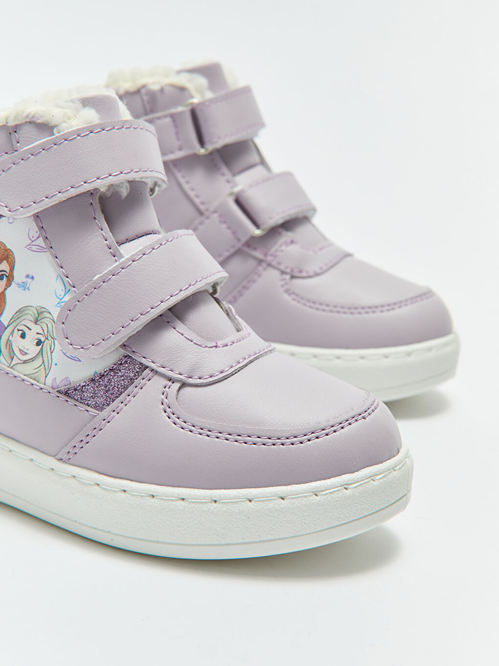 Lila Frozen Lisanslı Cırt Cırt ve Fermuar Kapamalı Kız Çocuk Bot-2