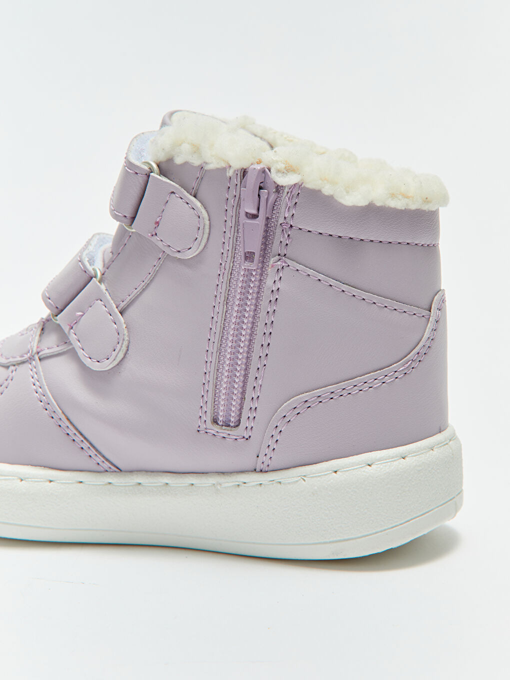 Lila Frozen Lisanslı Cırt Cırt ve Fermuar Kapamalı Kız Çocuk Bot-4