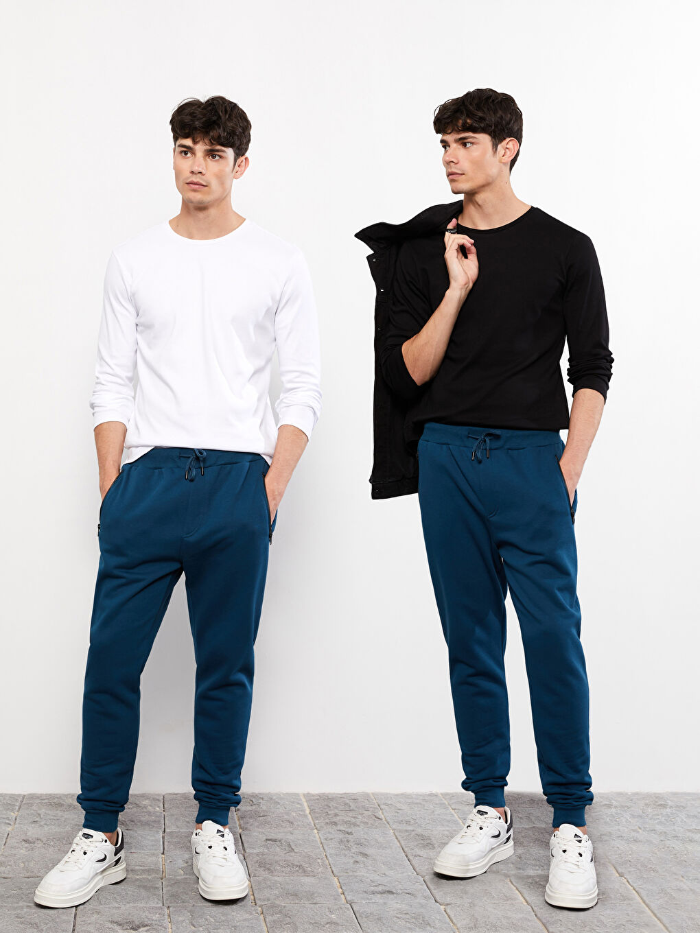 Crew Neck Long Sleeve Men's T-Shirt 2-Pack